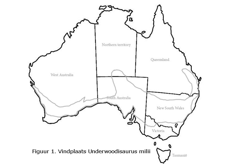 Vindplaats Underwoodisaurus milii